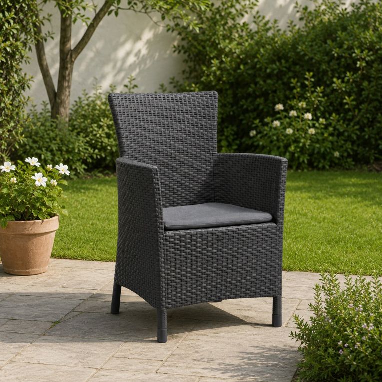 Poltrona da esterno Steinbach, 62x60 h89 cm, Antracite