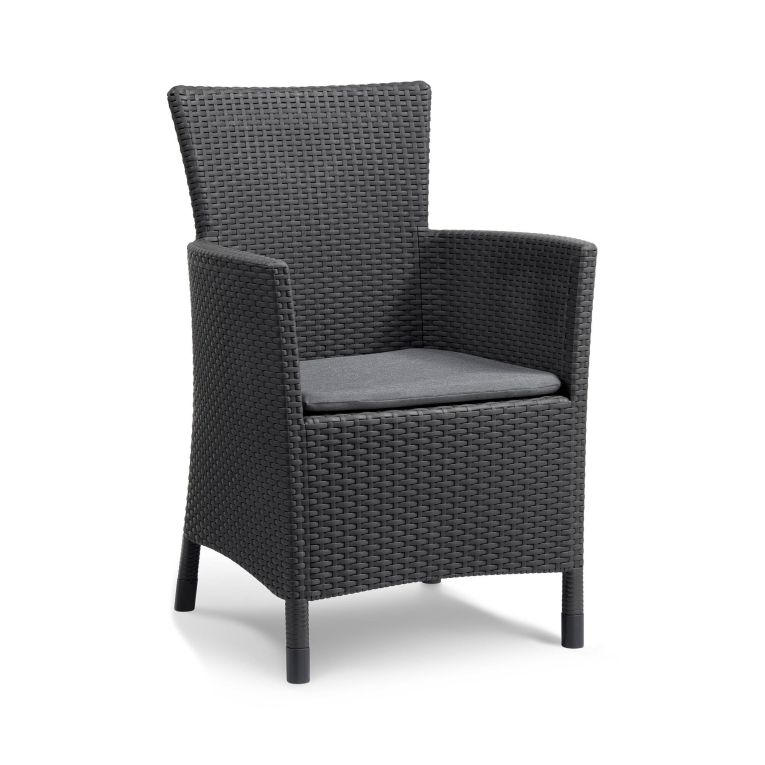 Poltrona da esterno Steinbach, 62x60 h89 cm, Antracite