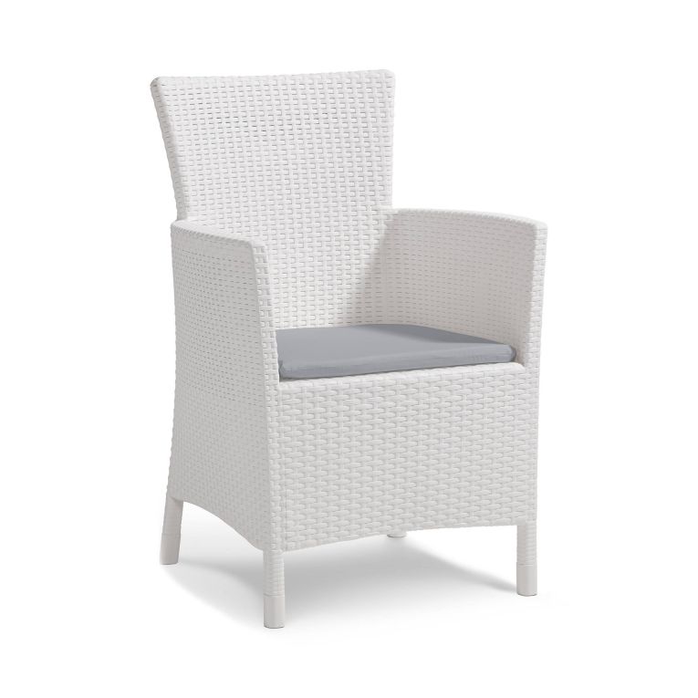 Poltrona da esterno Steinbach, 62x60 h89 cm, Bianco