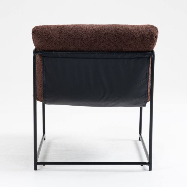 Poltrona design in metallo e tessuto marrone - Appare