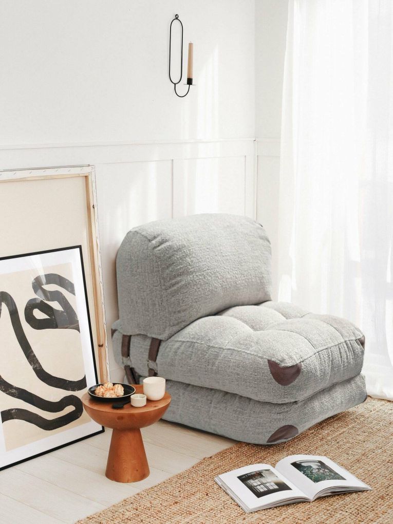 Poltrona Dysnomia, Seduta imbottita, Divano singolo da salotto, Sedia con braccioli, 80x60 h70 cm, Grigio