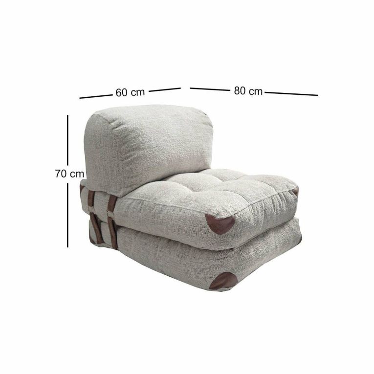 Poltrona Dysnomia, Seduta imbottita, Divano singolo da salotto, Sedia con braccioli, 80x60 h70 cm, Grigio