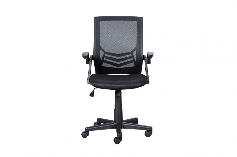 Poltrona Gorlitz, Seduta imbottita, Divano singolo da salotto, Sedia con braccioli, 60x57 h90 cm, Nero