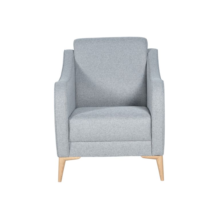 Poltrona Grigio Chiaro Marrone Rovere Braccioli, Peso Supportato 80 kg - Propata