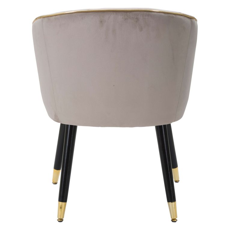 Poltrona Grigio oro Braccioli Materiale Struttura in Tessuto 62x58x78h cm, Colore Struttura oro - Cachi