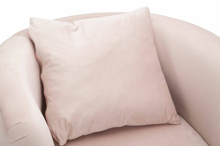 Poltrona in tessuto con braccioli rosa - Prampolini