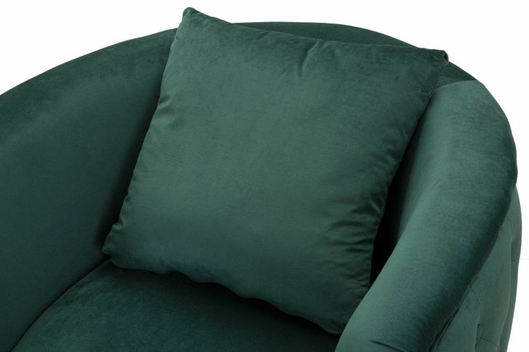 Poltrona in tessuto con braccioli verde - Prampolini