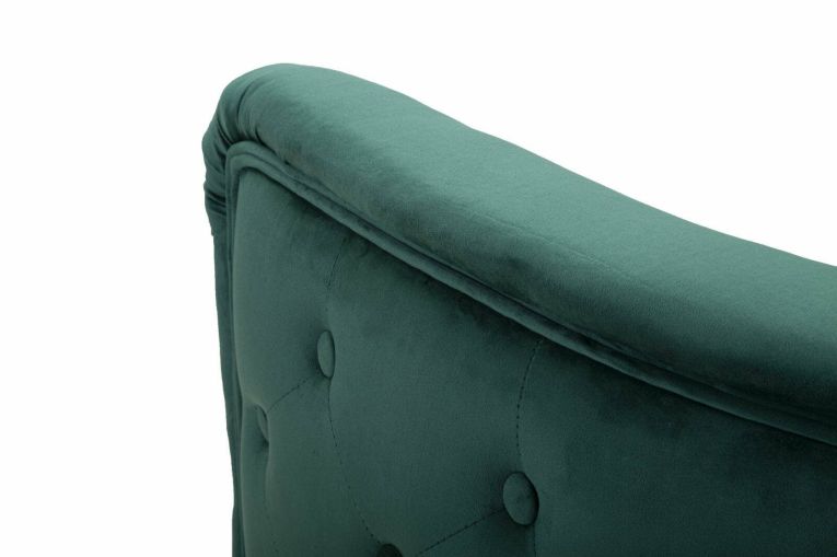 Poltrona in tessuto con braccioli verde - Prampolini