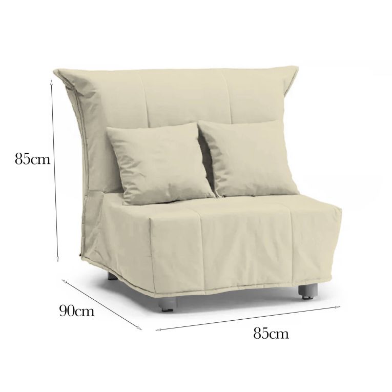Poltrona in tessuto sfoderabile beige - Andreou