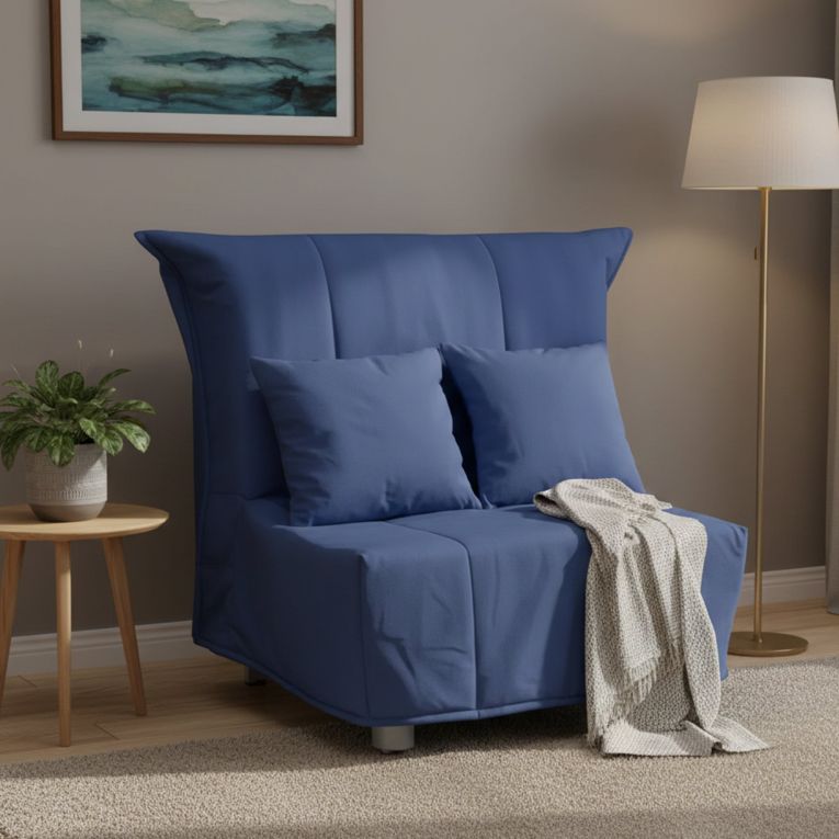 Poltrona in tessuto sfoderabile blu - Andreou