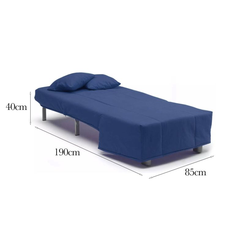 Poltrona in tessuto sfoderabile blu - Andreou