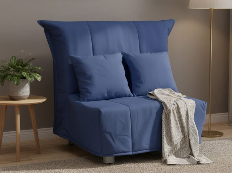 Poltrona in tessuto sfoderabile blu - Andreou