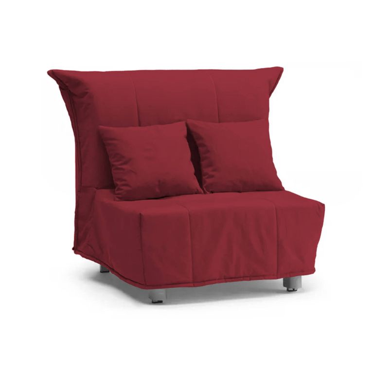 Poltrona in tessuto sfoderabile rossa - Andreou