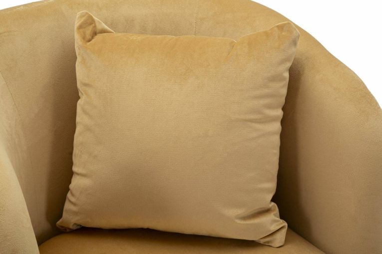 Poltrona Madeira, Seduta imbottita, Divano singolo da salotto, Sedia con braccioli, 73x66 h78 cm, Marrone e Nero