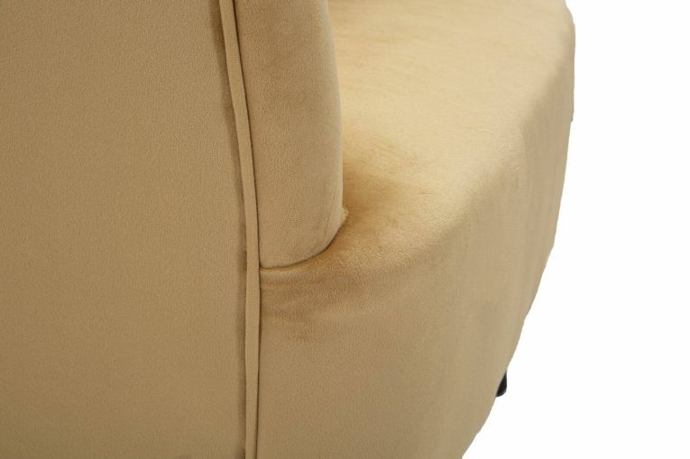 Poltrona Madeira, Seduta imbottita, Divano singolo da salotto, Sedia con braccioli, 73x66 h78 cm, Marrone e Nero