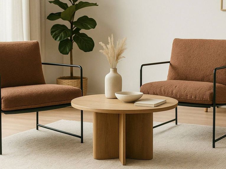 Poltrona Marrone set da 2 Braccioli 61x67x75h cm, Peso Supportato 120 kg - Appare