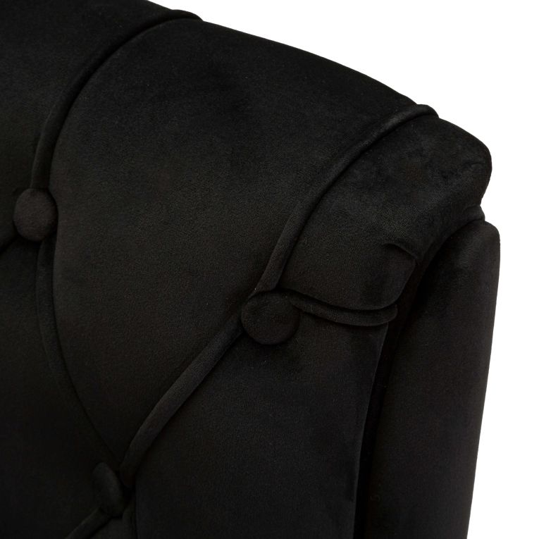 Poltrona Nero oro con Cuscino Braccioli 88x83x91h cm, Colore Struttura oro - Turtuk