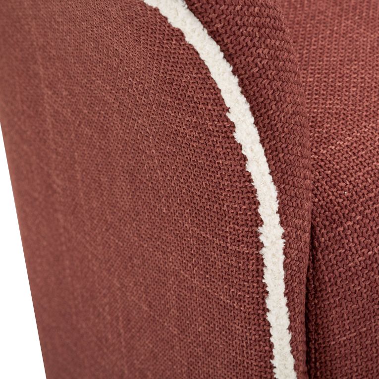 Poltrona Rosso Bianco Base Girevole Braccioli 84x66x80h cm, Materiale Struttura in Metallo - Toamas