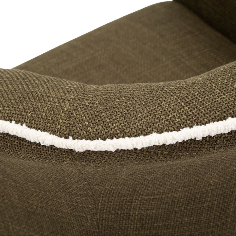 Poltrona Verde Bianco Base Girevole Braccioli 84x66x80h cm, Materiale Struttura in Metallo - Toamas