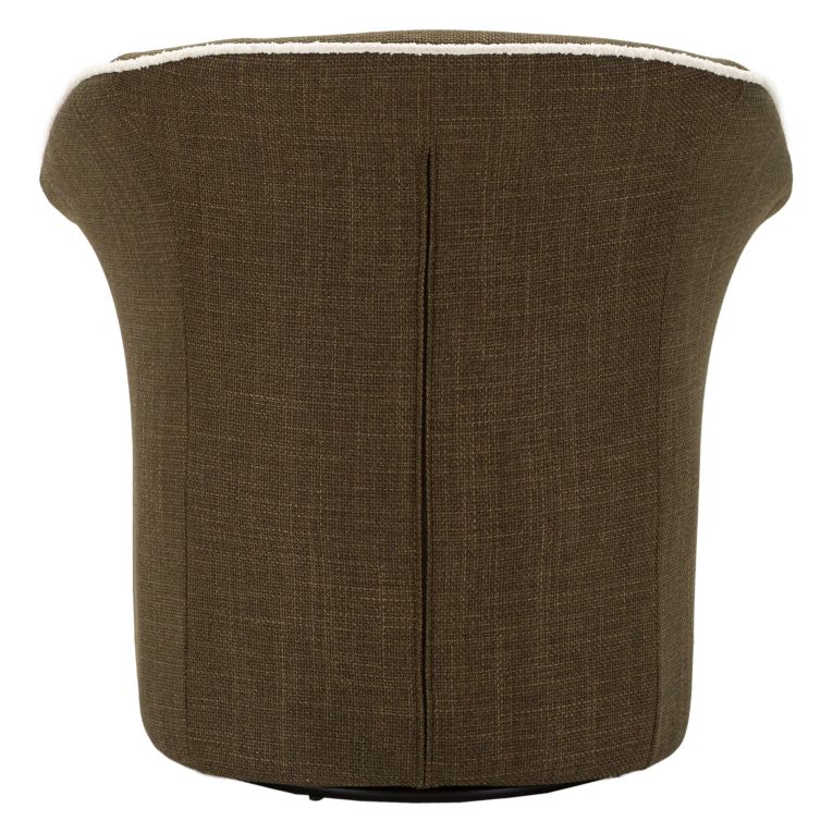 Poltrona Verde Bianco Base Girevole Braccioli 84x66x80h cm, Materiale Struttura in Metallo - Toamas