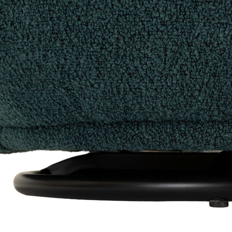 Poltrona Verde Ottanio Nero Base Girevole Braccioli 70x72x75h cm, Materiale Struttura in Legno Nobilitato - Morond