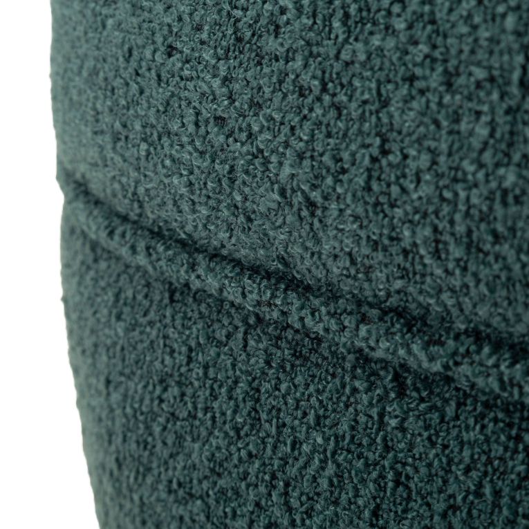 Poltrona Verde Ottanio Nero Base Girevole Braccioli 70x72x75h cm, Materiale Struttura in Legno Nobilitato - Morond