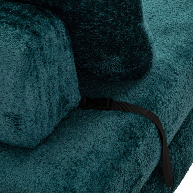 Poltrona Verde Petrolio Trasformabile in Letto, Rivestimento in Tessuto Bouclè Reclinabile 31x31x97h cm, Materiale Struttura in Tessuto - Abyane
