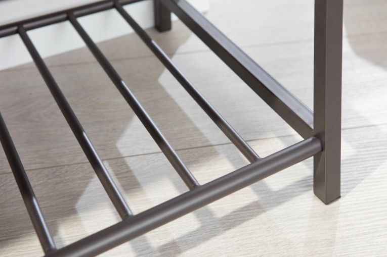 Porta scarpe bassa quercia 90x39h cm in metallo e legno - Euskirchen