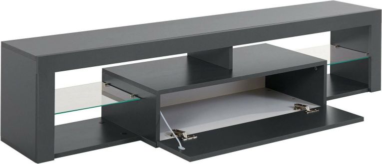 Porta TV antracite 160x40x35h cm in legno - Ivy