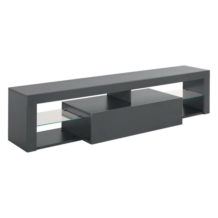 Porta TV antracite 160x40x35h cm in legno - Ivy