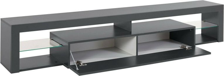 Porta TV antracite 200x40x35h cm in legno - Meti