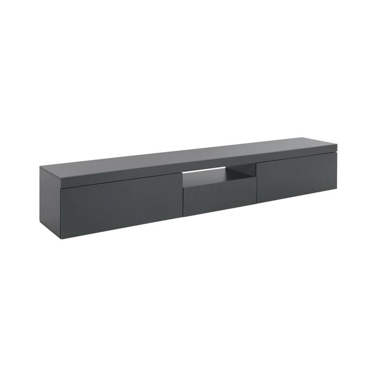 Porta TV antracite 220x40x35h cm 3 ante - Annett