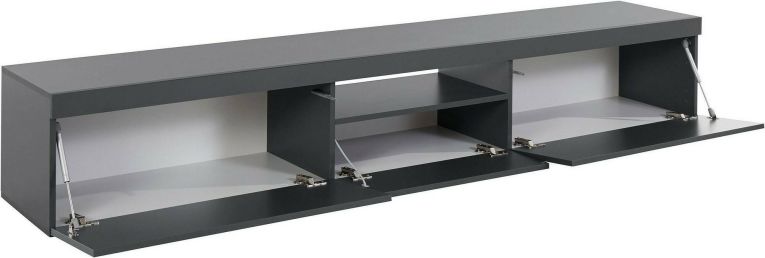 Porta TV antracite 220x40x35h cm 3 ante - Annett