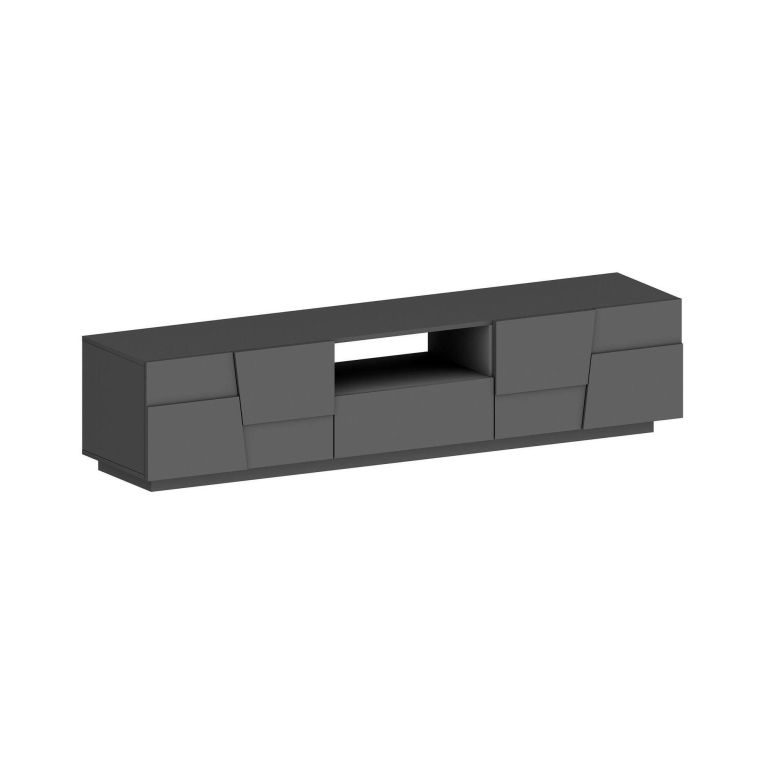 Porta TV antracite 220x44x46h cm 4 ante e 1 cassetto - Maestrale