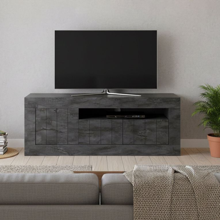 Porta TV ardesia 138x42x56h cm 3 ante - Iole