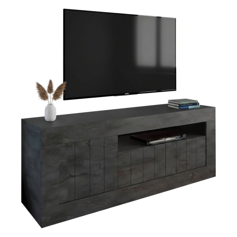 Porta TV ardesia 138x42x56h cm 3 ante - Iole