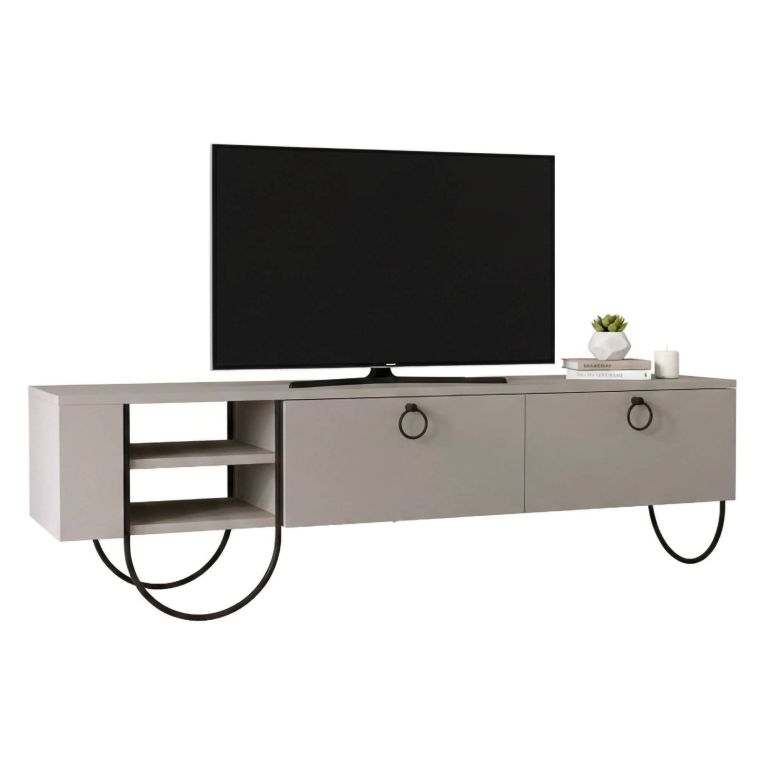 Porta TV beige 150x36x44h cm in legno - Adige