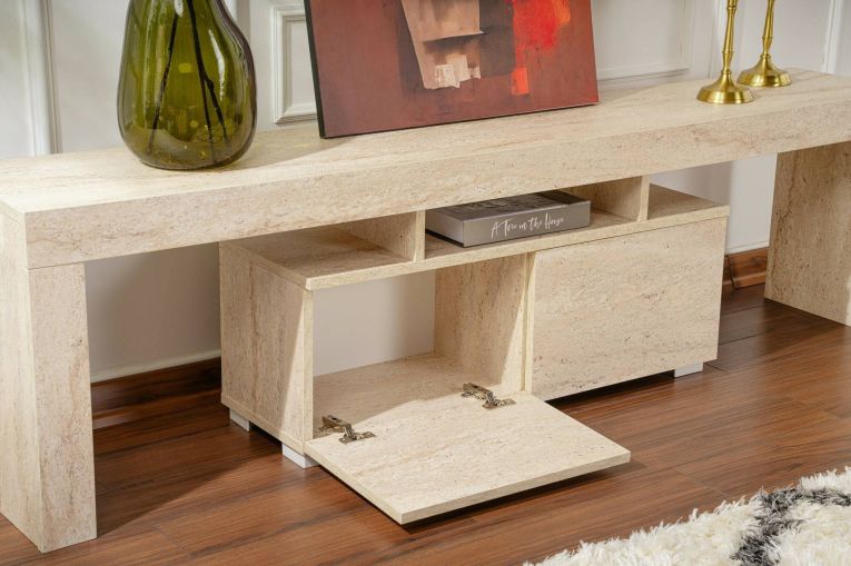 Porta TV beige 180x31x50h cm 2 ante - Andarna