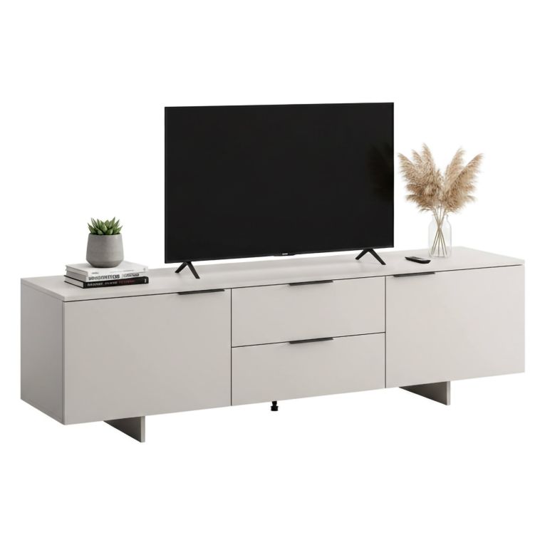 Porta TV beige 180x41x55h cm 2 ante e 2 cassetti - Cislago
