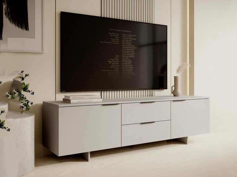 Porta TV beige 180x41x55h cm 2 ante e 2 cassetti - Cislago