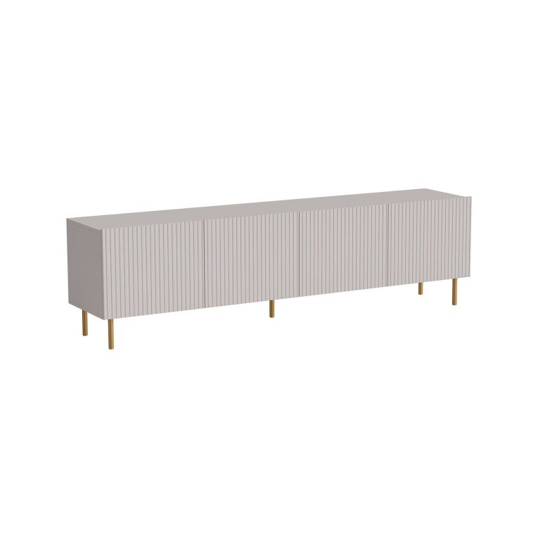 Porta TV beige 200x42x52h cm 4 ante - Varenna