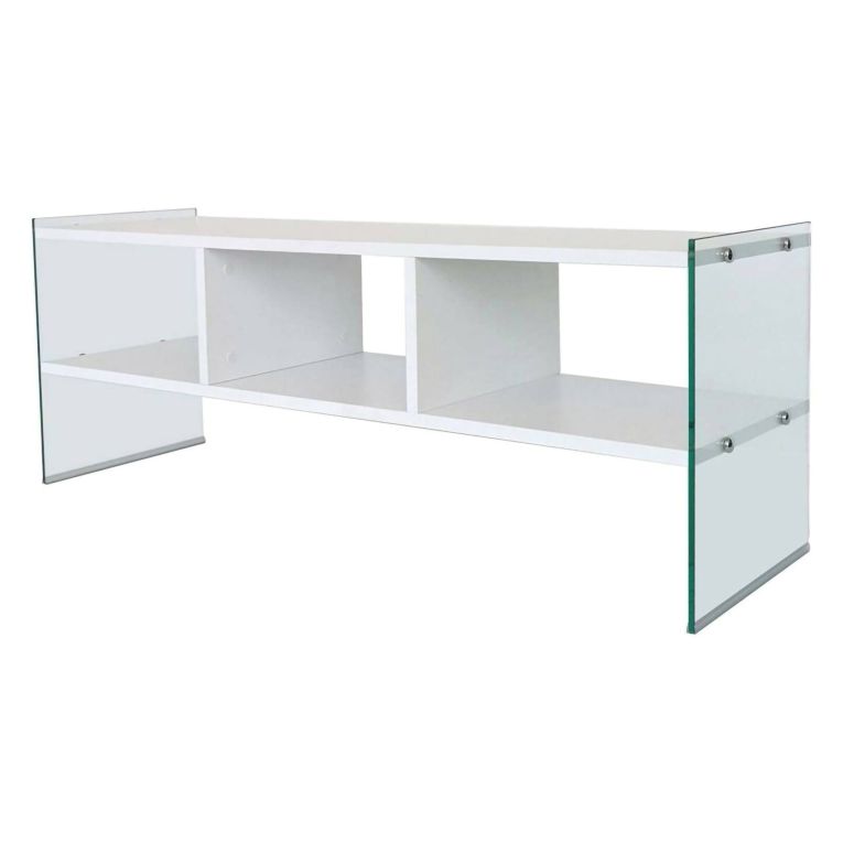 Porta TV bianco 120x35x45h cm in legno - Winifred