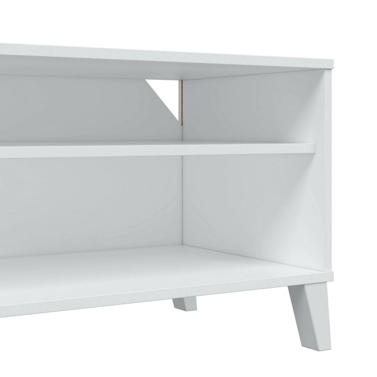 Porta TV bianco 135x40x50h cm in legno - Viring
