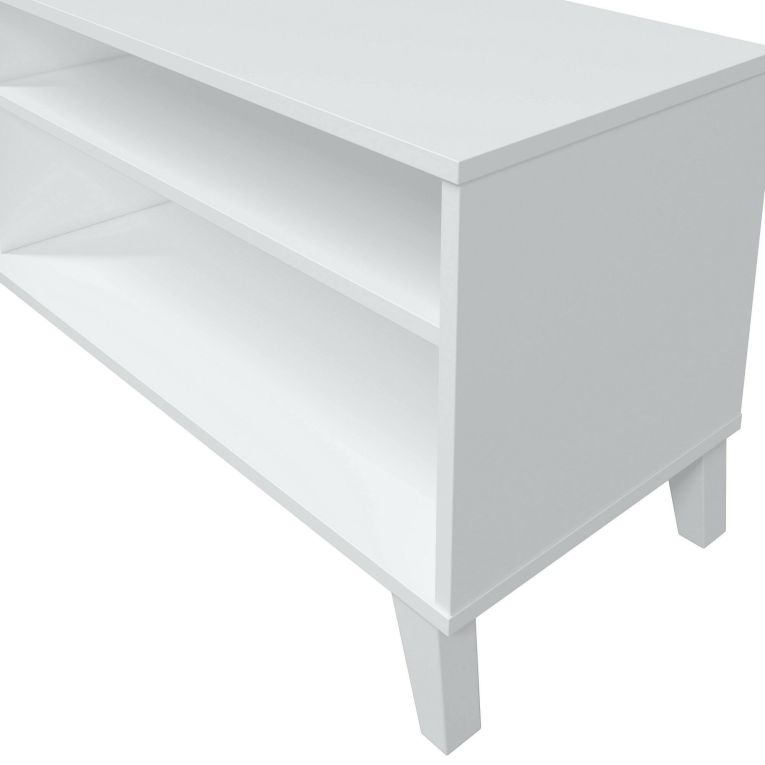 Porta TV bianco 135x40x50h cm in legno - Viring