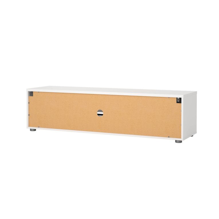 Porta TV bianco 147x39x38h cm 2 ante e 1 cassetto - Charo