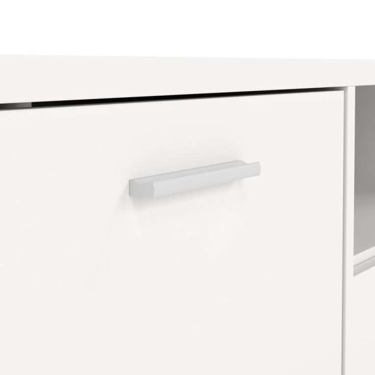 Porta TV bianco 147x39x38h cm 2 ante e 1 cassetto - Charo