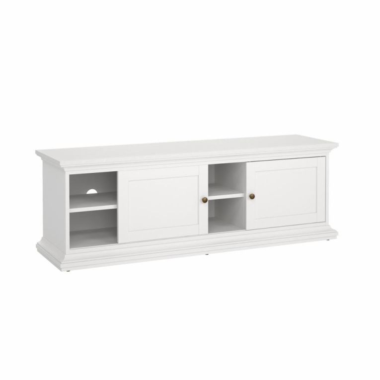 Porta TV bianco 149x41x50h cm 2 ante - Ziba