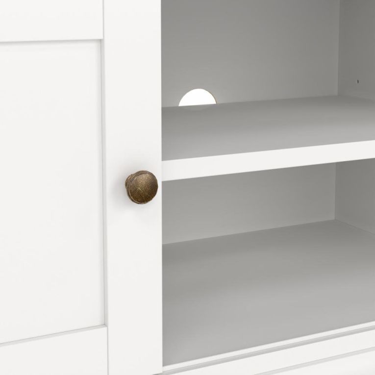Porta TV bianco 149x41x50h cm 2 ante - Ziba