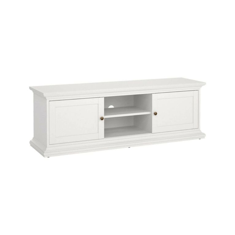 Porta TV bianco 149x41x50h cm 2 ante - Ziba