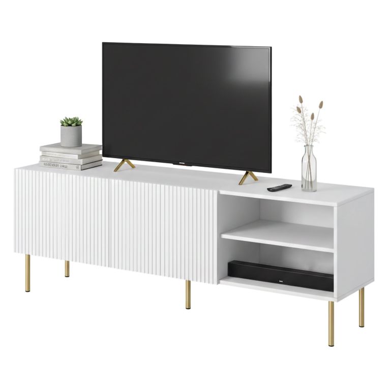 Porta TV bianco 150x42x52h cm 2 ante - Magnano